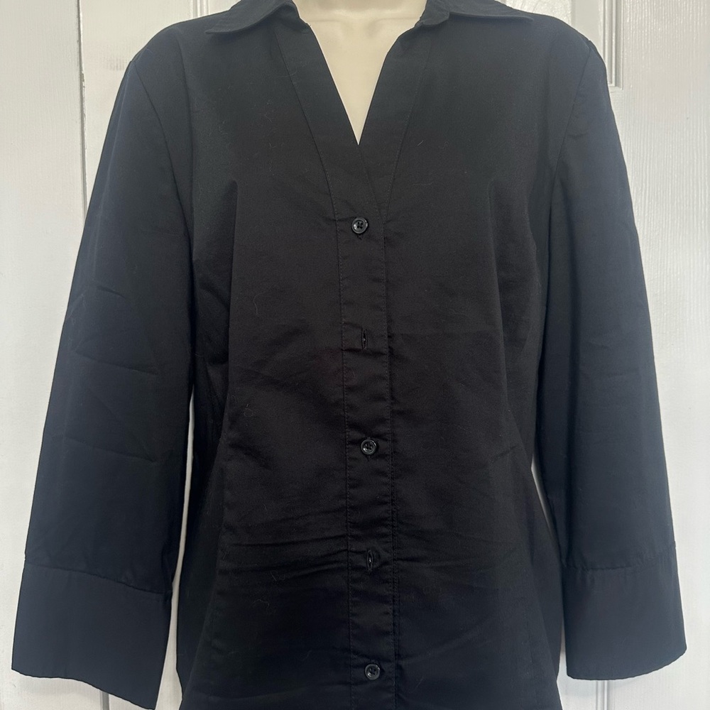 Ann Taylor Elegant Black Blouse